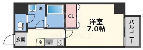 TOYOTOMI STAY PREMIUM 梅田西II(1K/2階)の間取り写真