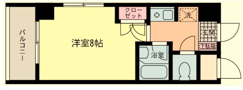 クレール読売ランド前(1K/7階)の間取り写真