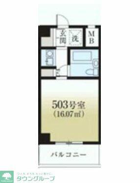 スカイコート西川口第7(ワンルーム/5階)の間取り写真