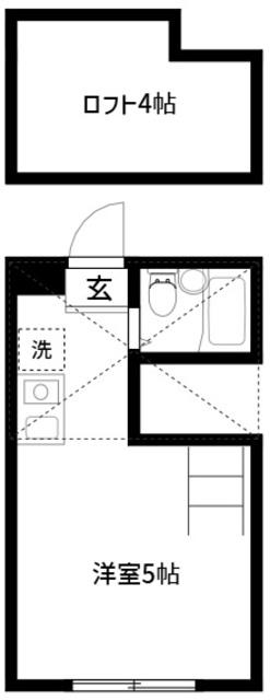 センチュリーハイツ(ワンルーム/1階)の間取り写真
