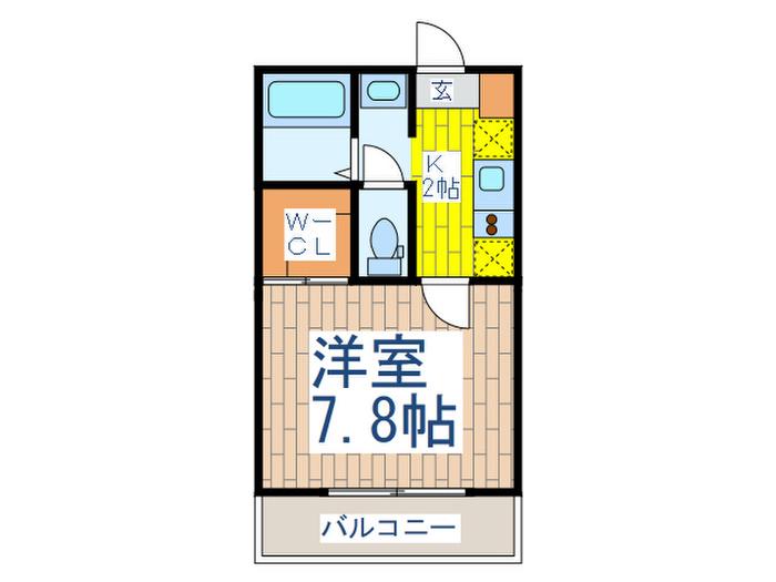サンベール目蒲(1K/3階)の間取り写真
