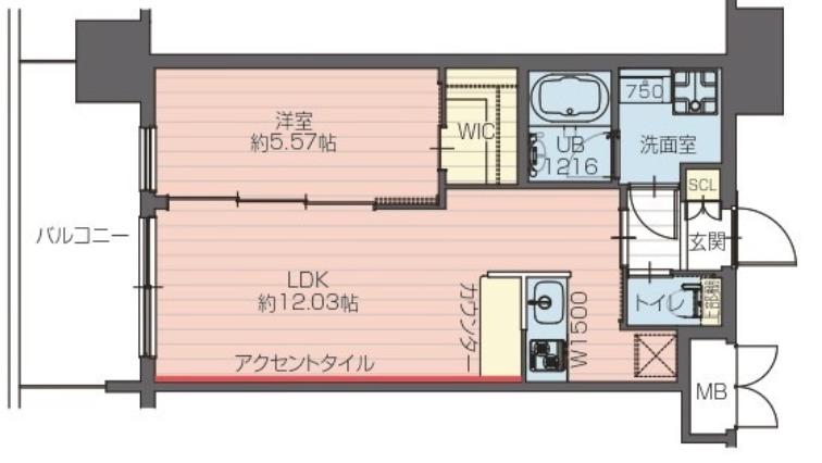プレジオ森之宮(1LDK/4階)の間取り写真