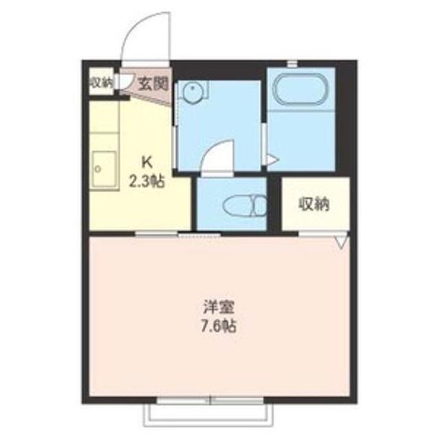 シャルマン反町(1K/1階)の間取り写真