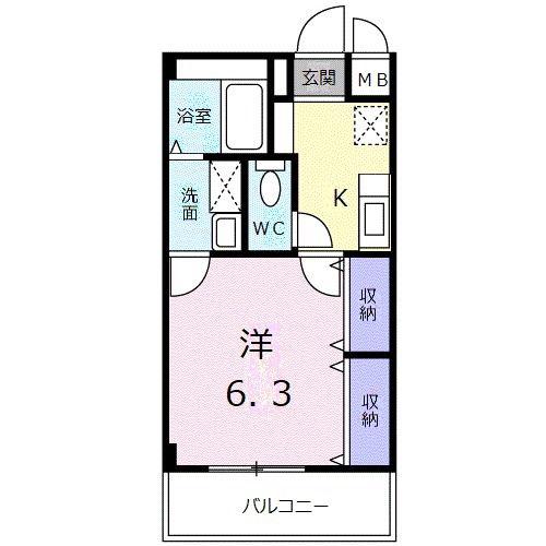 LINK ノーヴァ(1K/4階)の間取り写真