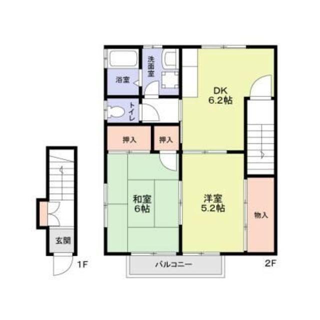 エステート成増(2DK/2階)の間取り写真