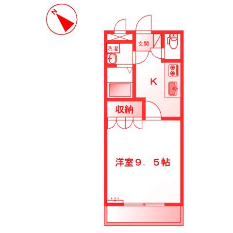 フラワリーヒル(1K/3階)の間取り写真