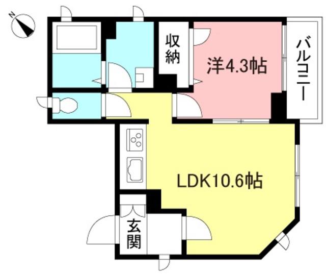 ETOILE(1LDK/2階)の間取り写真