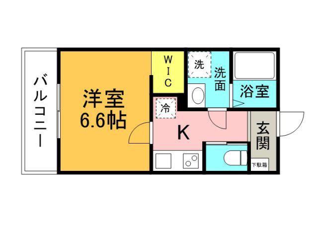 マルベリーフィールド伴東(1K/2階)の間取り写真