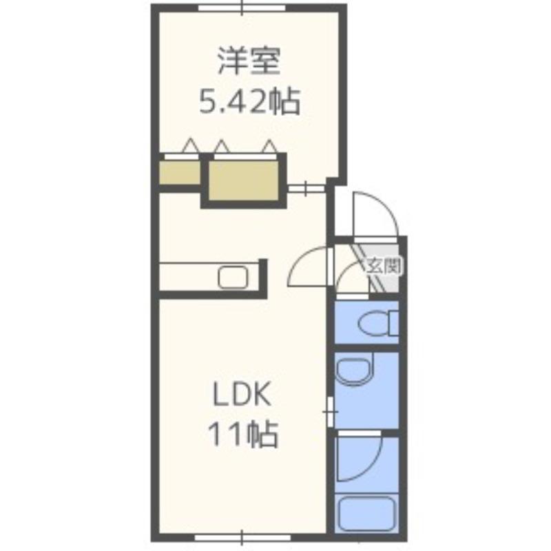 グローリー菊水上町(1LDK/2階)の間取り写真