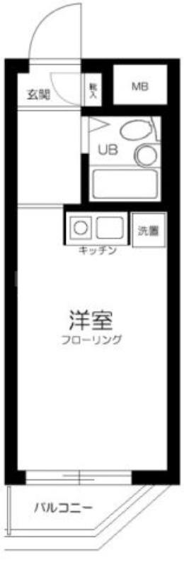 川崎ダイカンプラザCITY(ワンルーム/9階)の間取り写真