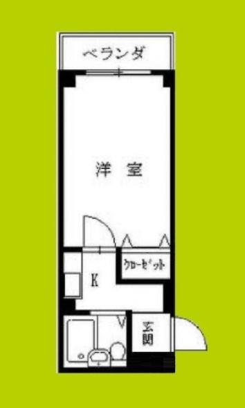 カルム25(1K/5階)の間取り写真