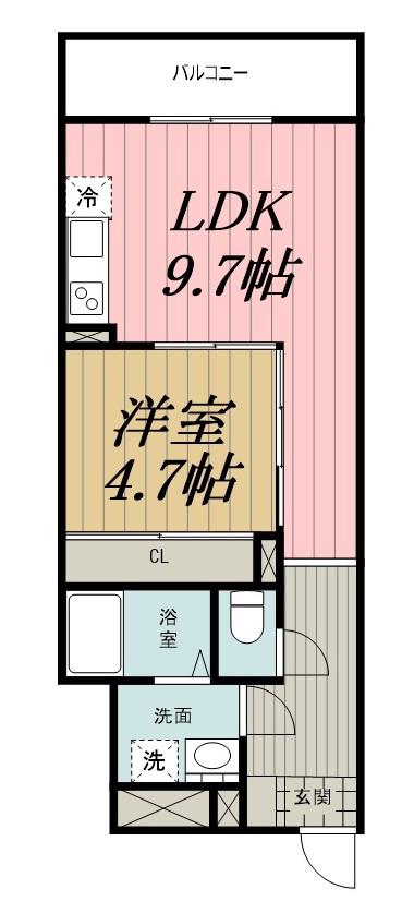 ミリアビタNO.32(1LDK/1階)の間取り写真