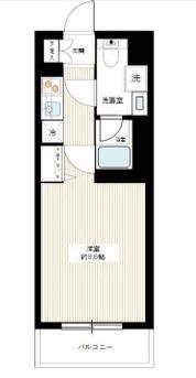 RELUXIA赤羽志茂(1K/3階)の間取り写真