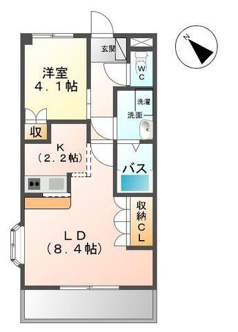 JR指宿枕崎線 宇宿駅 徒歩28分 2階建 築20年(1LDK/2階)の間取り写真