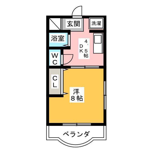 アビタシオン天王II(1DK/1階)の間取り写真