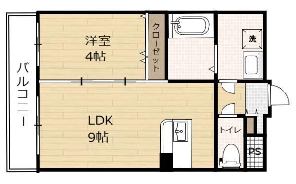 GRANDVIEW王子(1LDK/1階)の間取り写真