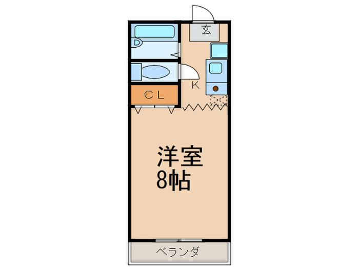 上野ハイツ(1K/1階)の間取り写真