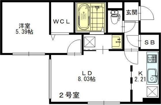 ESTOR ASABU(1LDK/3階)の間取り写真