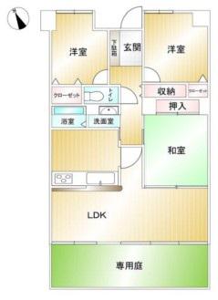 アルコイリス双葉ケ丘 壱番館(3LDK/3階)の間取り写真