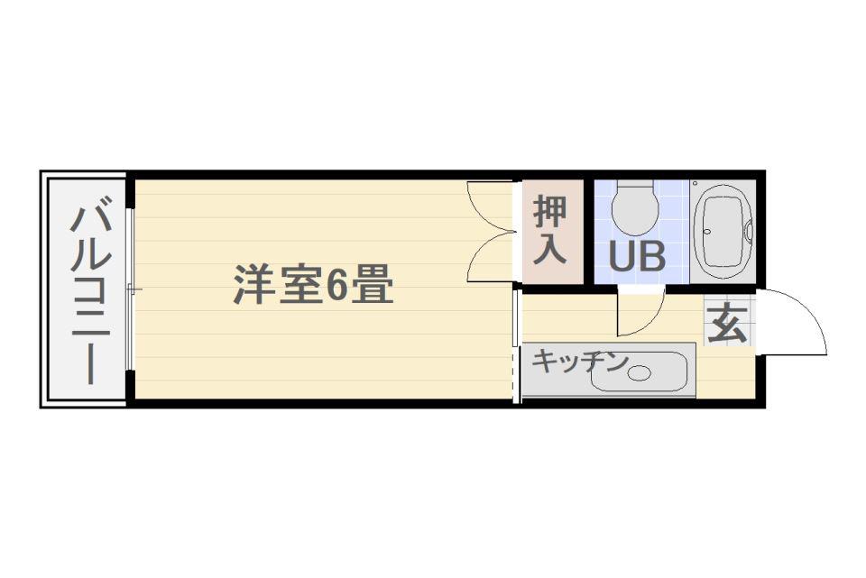肥後ビル(1K/3階)の間取り写真