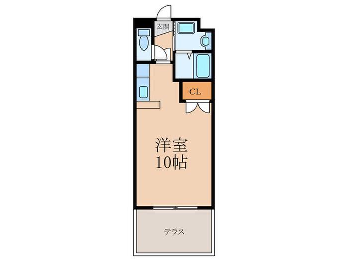 フェリス・ヴィージェ(ワンルーム/1階)の間取り写真
