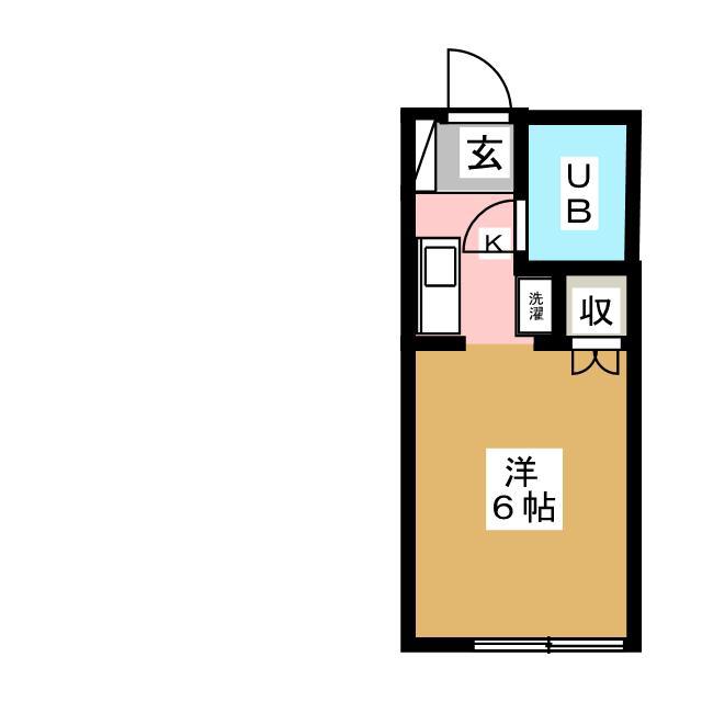 フラッツ落合(ワンルーム/2階)の間取り写真
