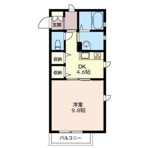 スカイメゾン(1DK/1階)の間取り写真