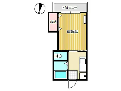 第2金家ビル(1K/3階)の間取り写真