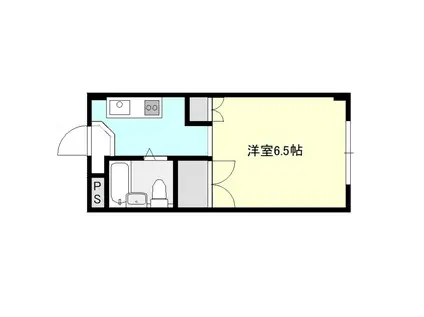 マンションササキ(1K/3階)の間取り写真