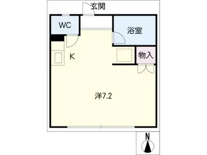 集ビル(ワンルーム/2階)の間取り写真