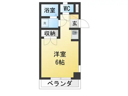 リバータウン松枝(ワンルーム/3階)の間取り写真