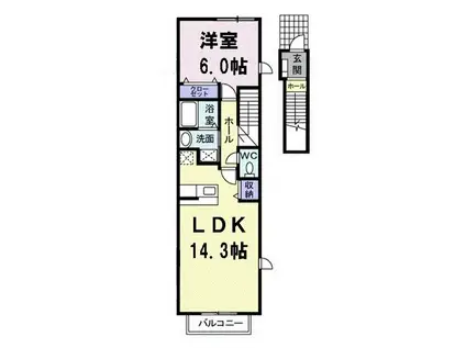コルソブリッサ(1LDK/2階)の間取り写真