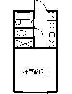 エスペランス(ワンルーム/1階)の間取り写真