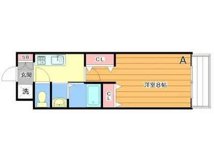 メゾン・ド・山手(1K/2階)の間取り写真