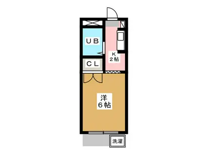 ラフォーネ国分寺(1K/1階)の間取り写真