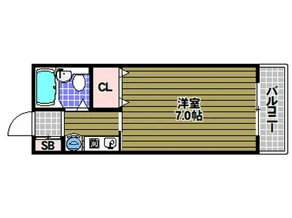 メゾン・ド・エレーヴ唐国(1K/5階)の間取り写真