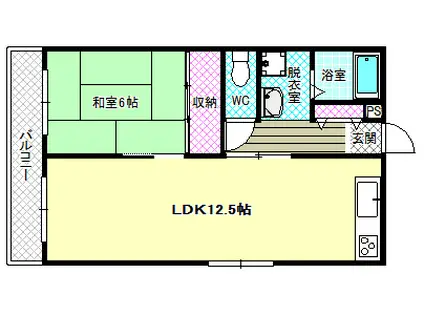 サウスビレッジ(1LDK/3階)の間取り写真