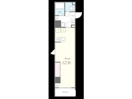 ミリアビタNO.41(1K/5階)の間取り写真