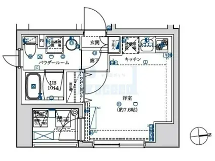 フェルクルールプレスト目白(1K/5階)の間取り写真