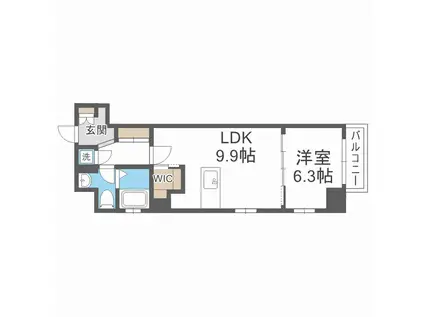 アーデン京町堀イースト(1LDK/7階)の間取り写真