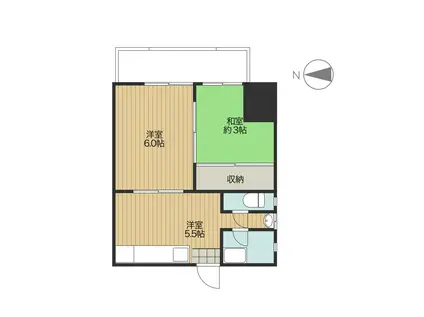 荒木ビル(2DK/4階)の間取り写真