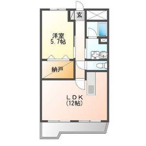 第一辻ビル(1LDK/3階)の間取り写真