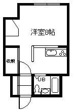 ARTE618(ワンルーム/2階)の間取り写真