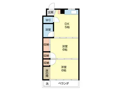 高浜台マンション(2DK/3階)の間取り写真