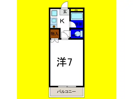 メゾンプリンス(1K/2階)の間取り写真