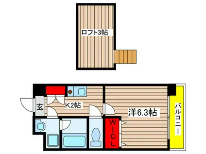御器所フォーラム(1K/2階)の間取り写真