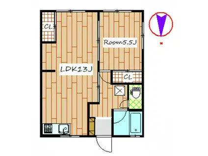 リビングベース(1LDK/1階)の間取り写真