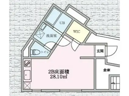 エクセルピア矢口(ワンルーム/2階)の間取り写真