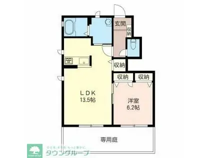 シャーメゾンいづみI(1LDK/1階)の間取り写真