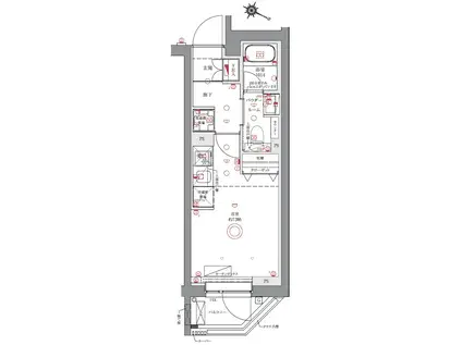 AZEST阪東橋II(ワンルーム/8階)の間取り写真